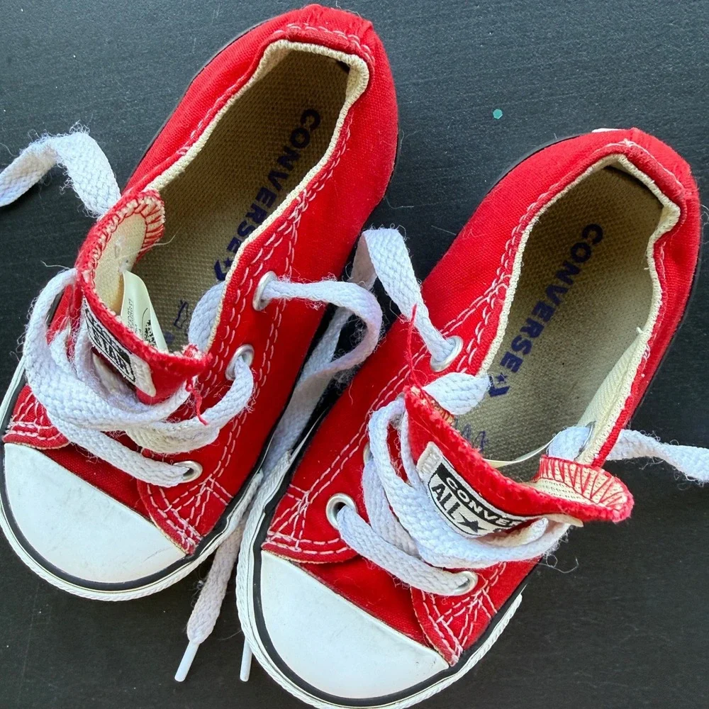 Converse Chuck Taylor All Star Red Infant Sneakers 7J236 Size 7 US